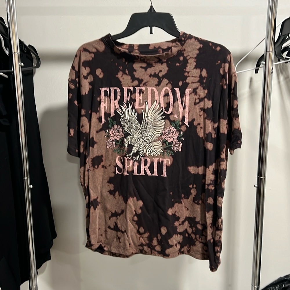Black/brown tye dye tshirt oversized
